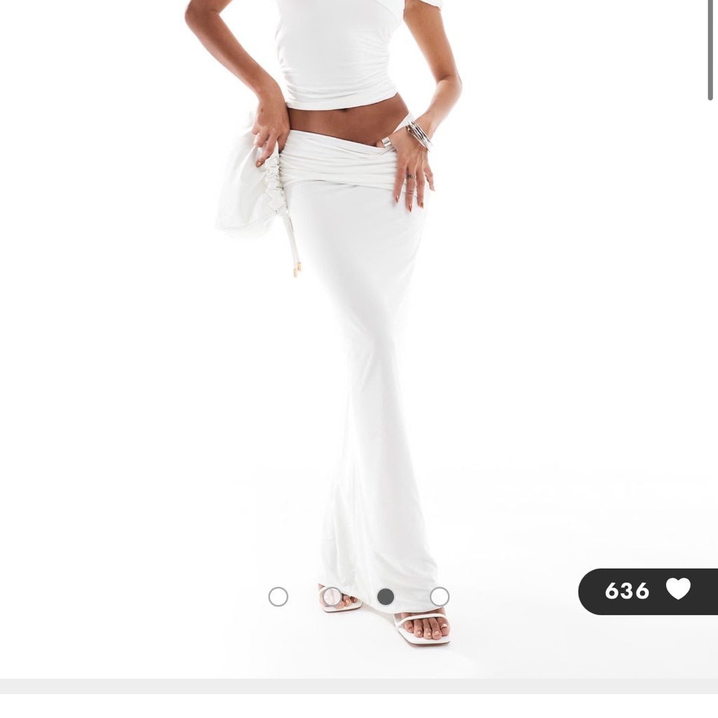 Elegant White Maxi Skirt Set